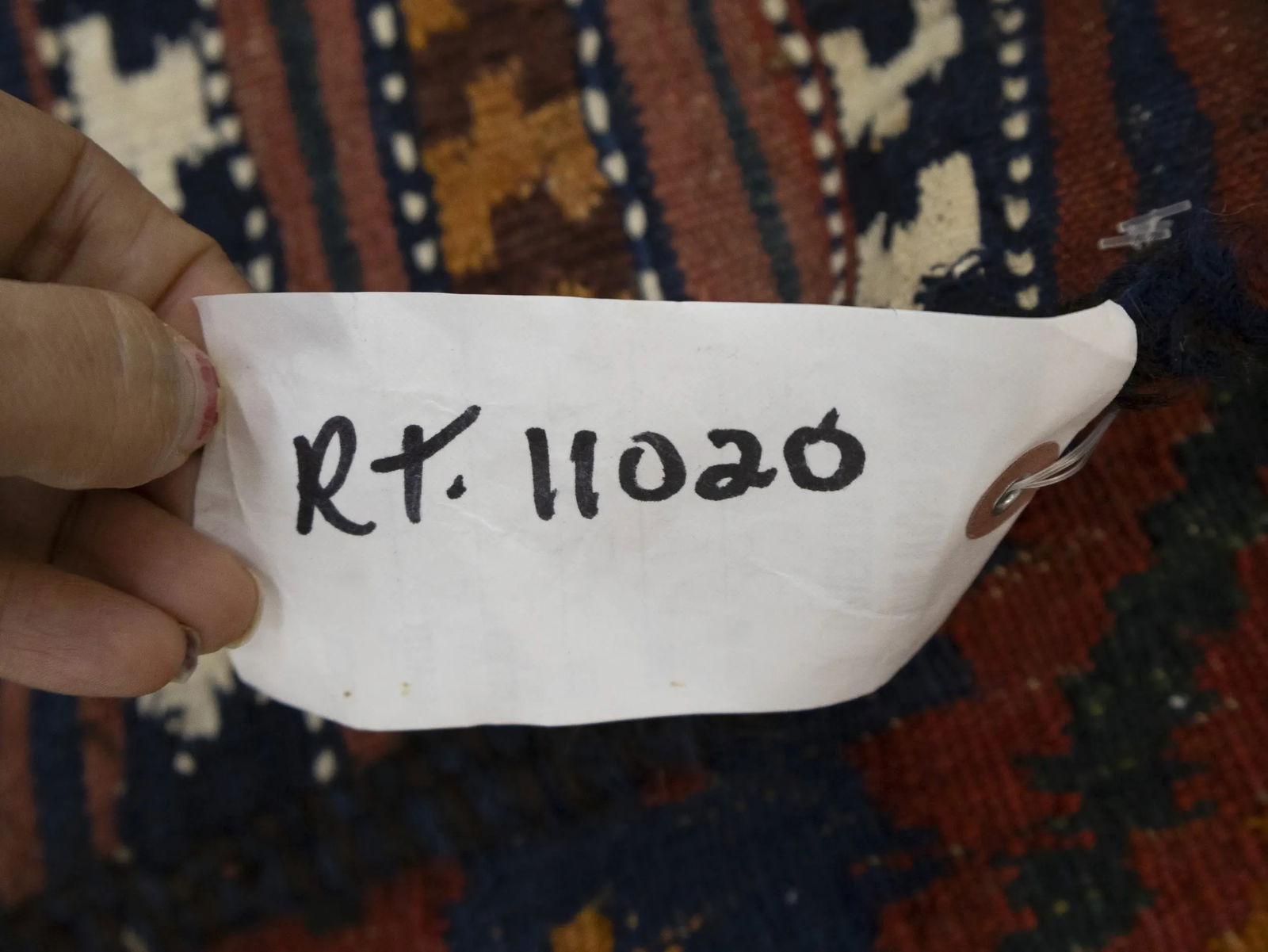 Red Vintage Tribal 4'3 x 12'5 Kelim Runner Rug - 13