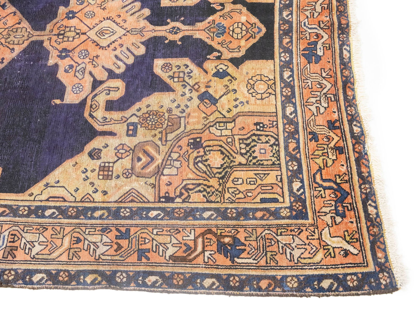 Antique Muted Tribal 5X11 Malayer Persian Rug - 8