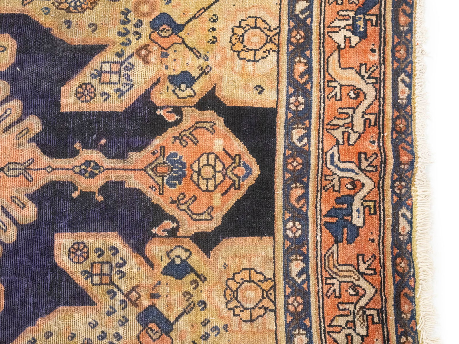 Antique Muted Tribal 5X11 Malayer Persian Rug - 9