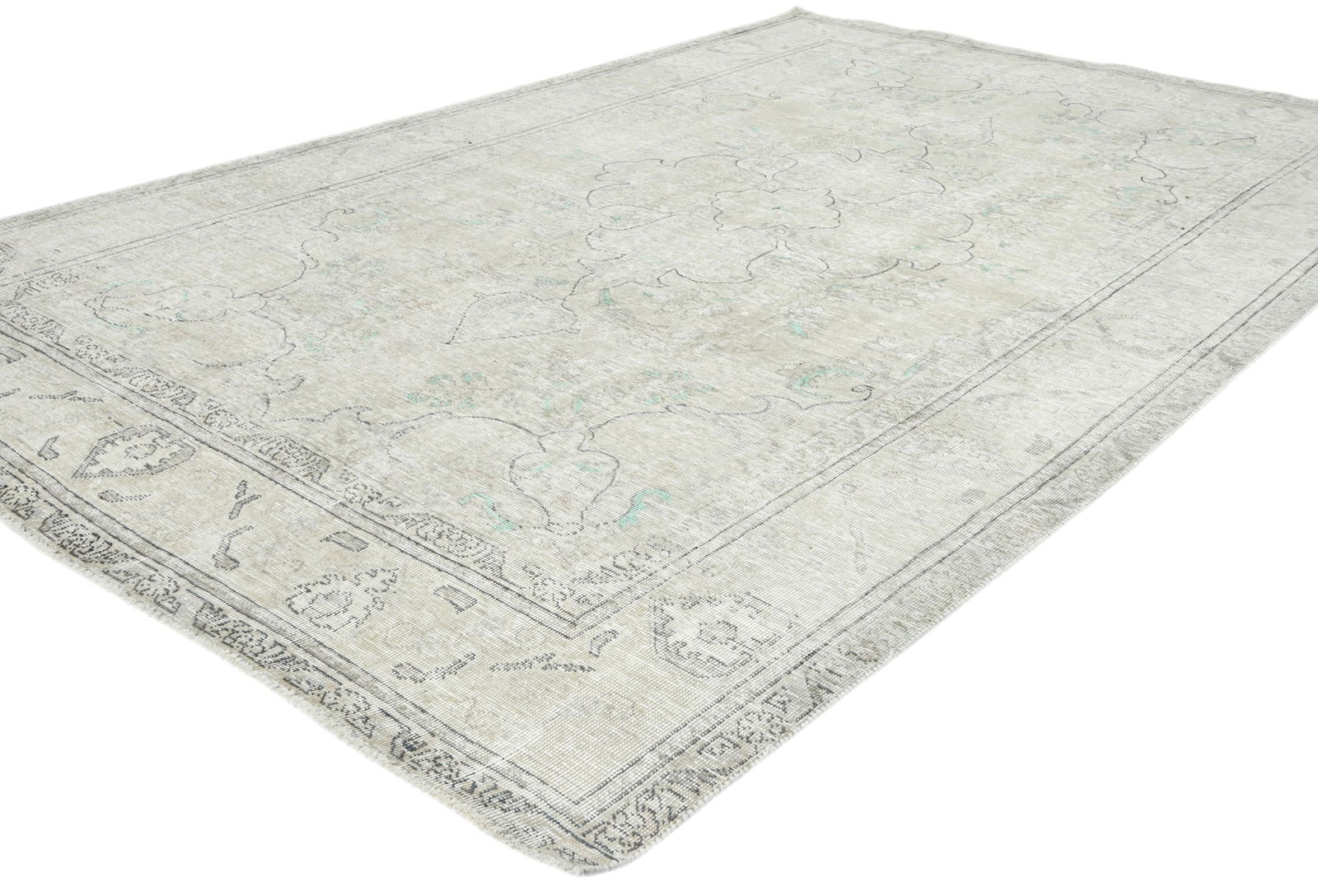 Antique Floral Traditional 6X10 Distressed Vintage Oriental Rug - 3