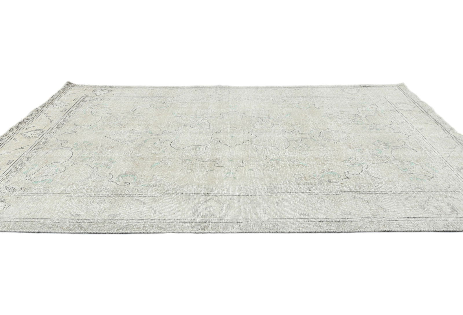 Antique Floral Traditional 6X10 Distressed Vintage Oriental Rug - 4