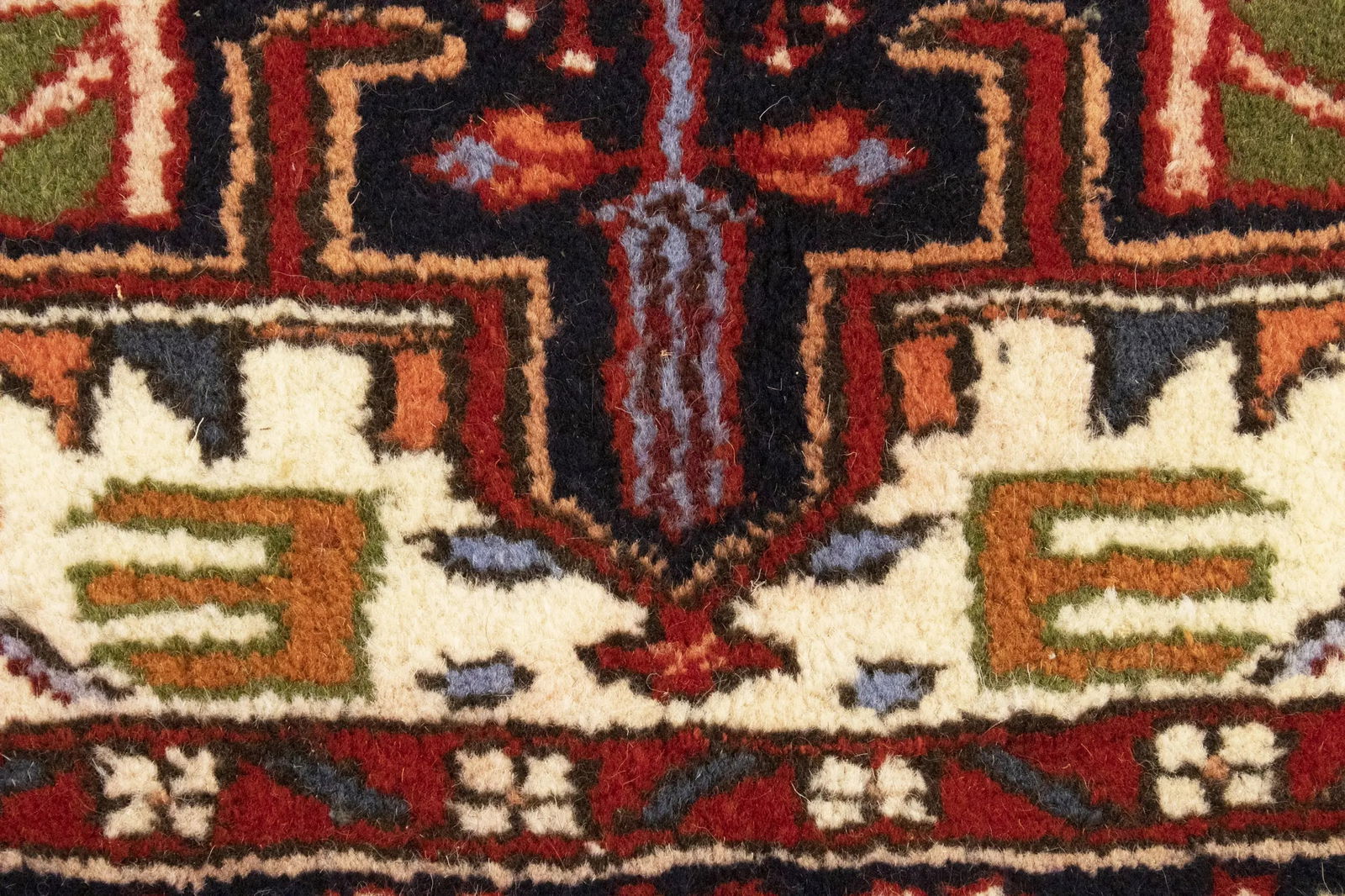 Cream 5X7 Geometric Tribal Vintage Oriental Persian Rug - 12