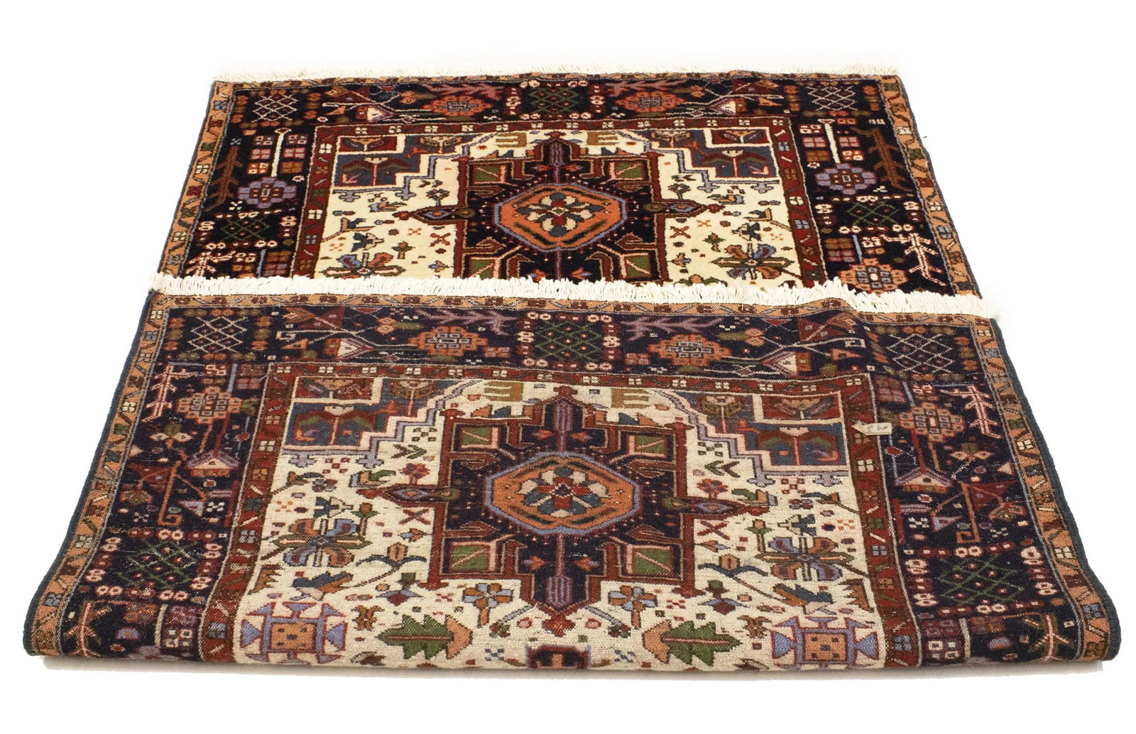 Cream 5X7 Geometric Tribal Vintage Oriental Persian Rug - 15