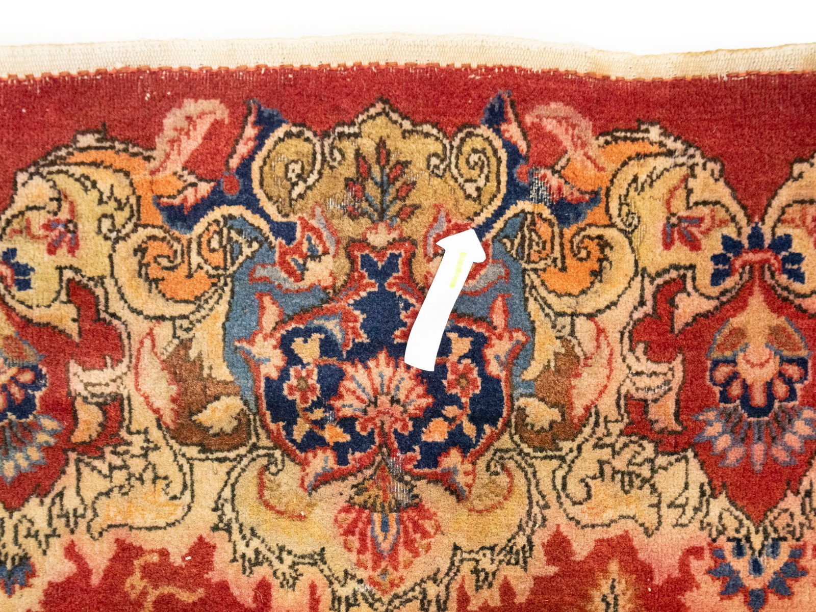 Semi Antique Red Floral 4'5X7 Kashmar Persian Rug - 13