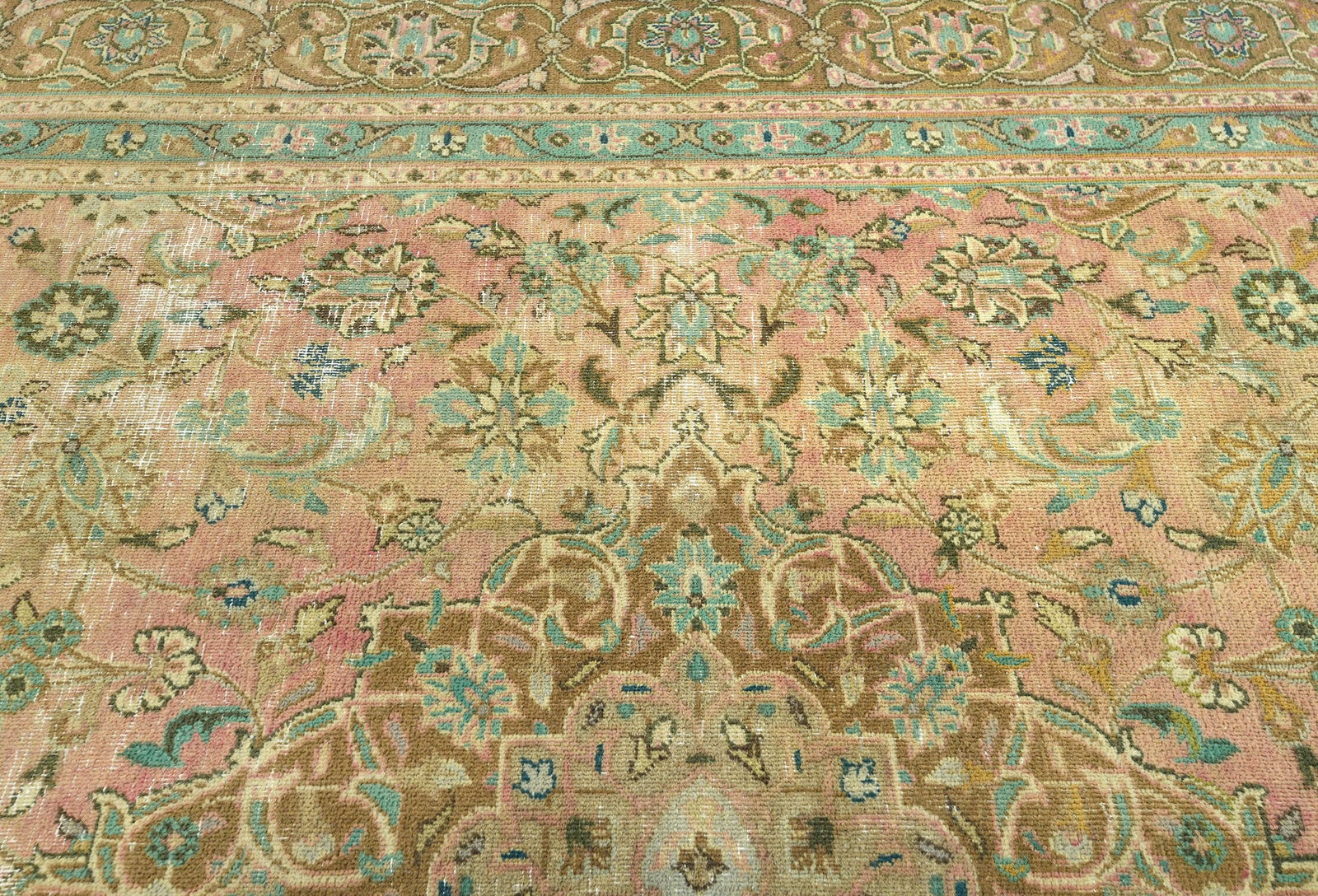 Semi Antique Floral Traditional 6X9 Distressed Vintage Oriental Rug - 7