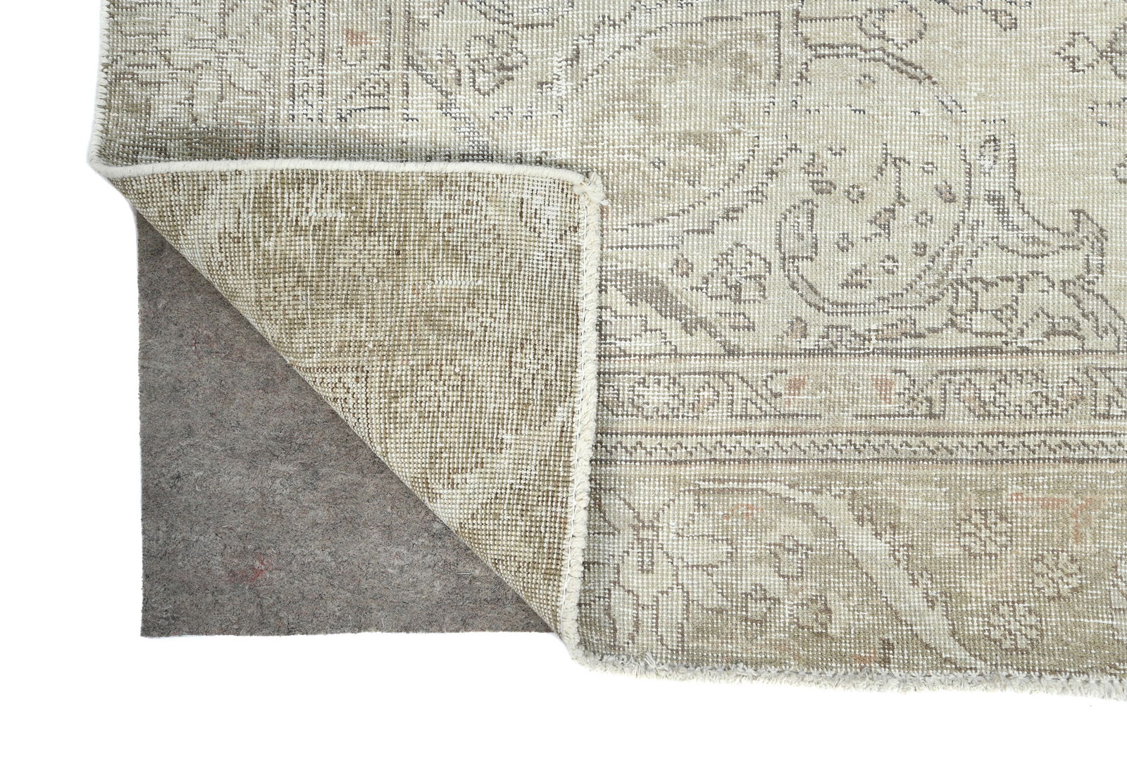 Antique Floral Traditional 5'7X8'8 Distressed Vintage Oriental Rug - 12