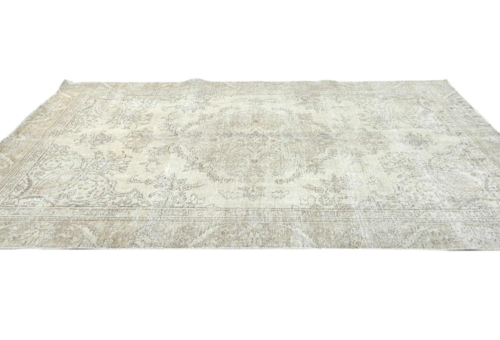 Antique Floral Traditional 5'7X8'8 Distressed Vintage Oriental Rug - 4