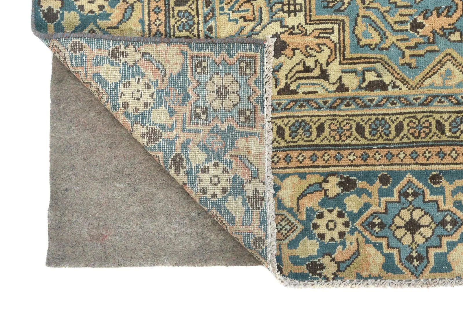 Semi Antique Muted Floral 7'5X10'7 Distressed Vintage Oriental Rug - 12