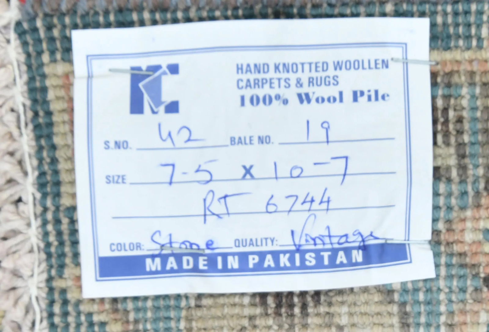 Semi Antique Muted Floral 7'5X10'7 Distressed Vintage Oriental Rug - 13