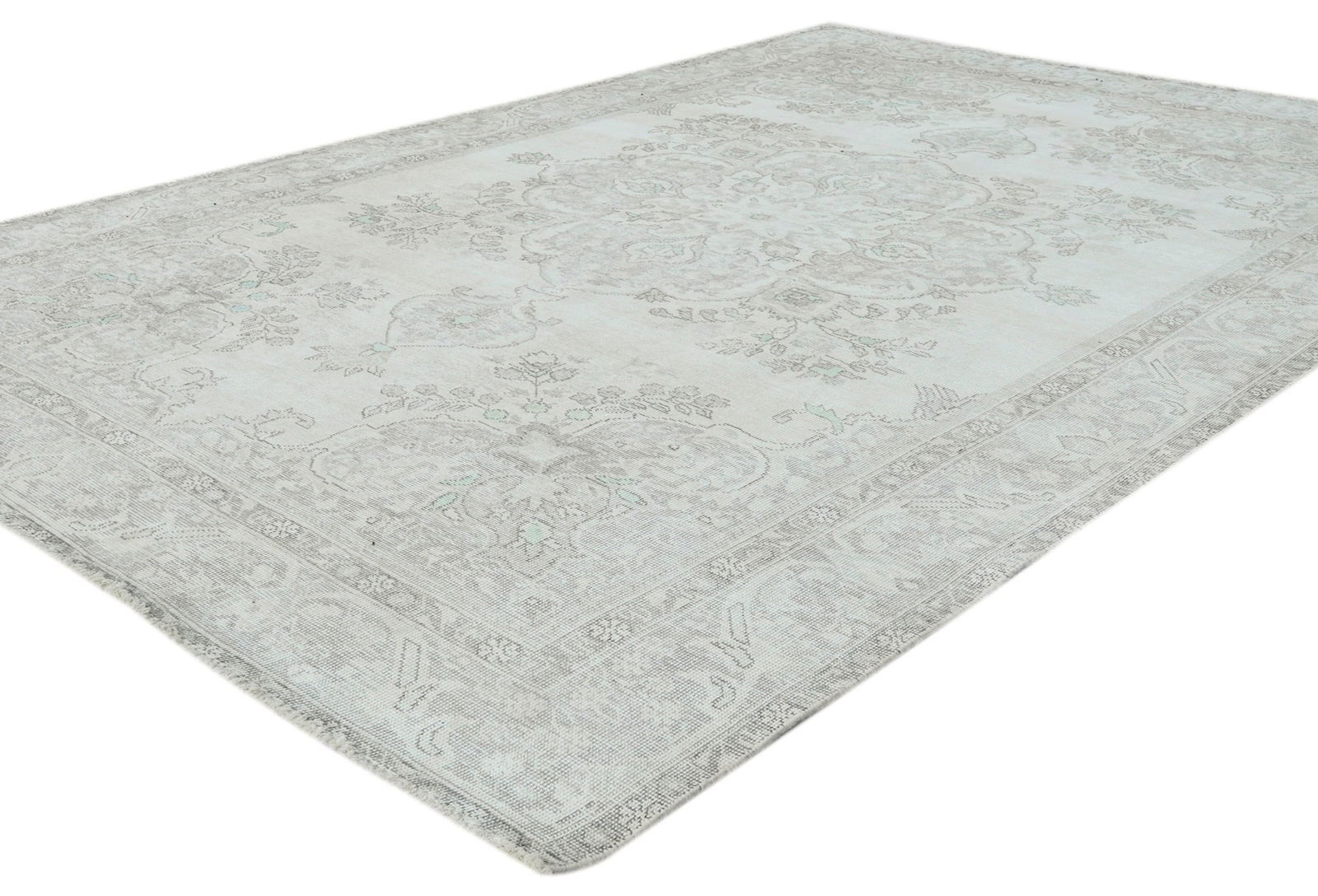 Antique Muted Floral Classic 6'5X9'4 Distressed Vintage Oriental Rug - 4