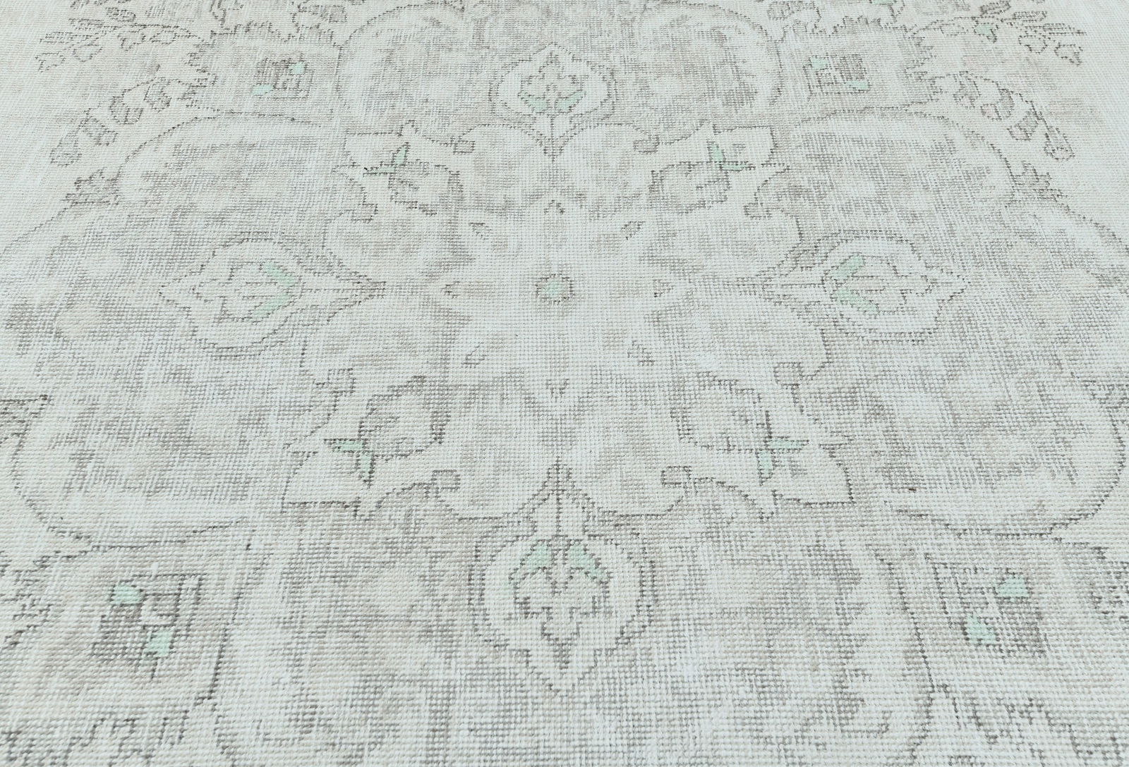 Antique Muted Floral Classic 6'5X9'4 Distressed Vintage Oriental Rug - 6