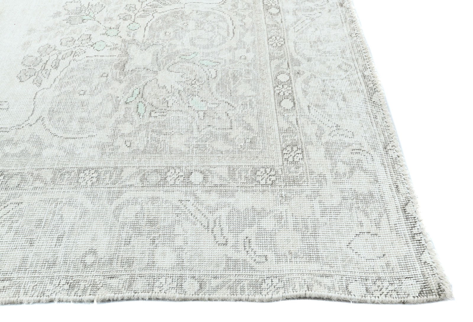 Antique Muted Floral Classic 6'5X9'4 Distressed Vintage Oriental Rug - 9