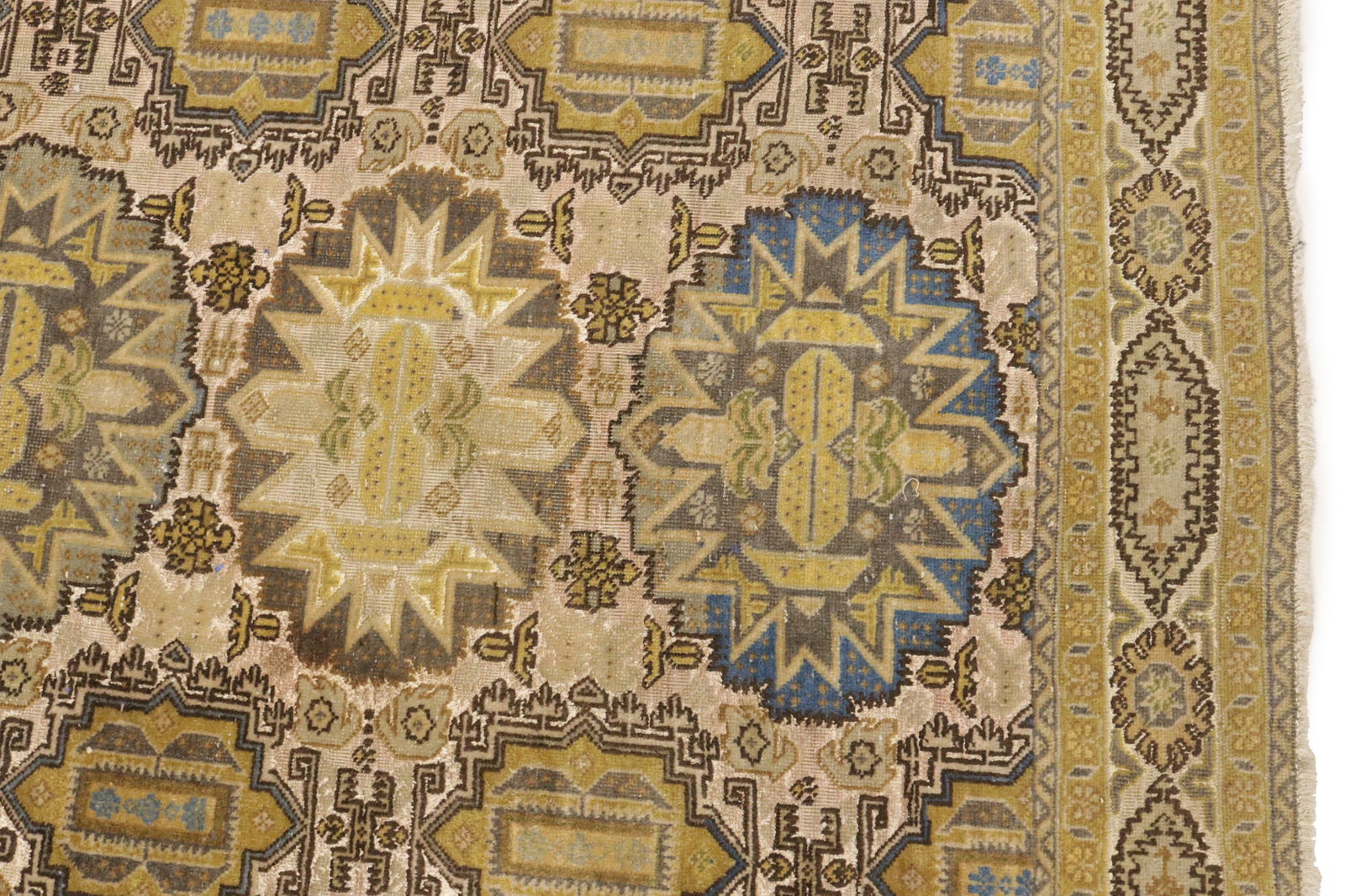 Cream Floral 4X6 Semi Antique Vintage Oriental Persian Rug - 8