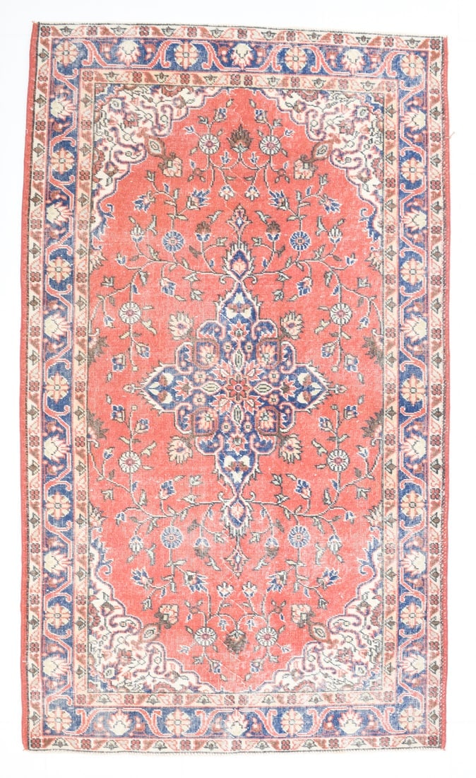 4'1'' x 6'11'' Handmade Vintage Wool Rug - 17530 (1 of 17)