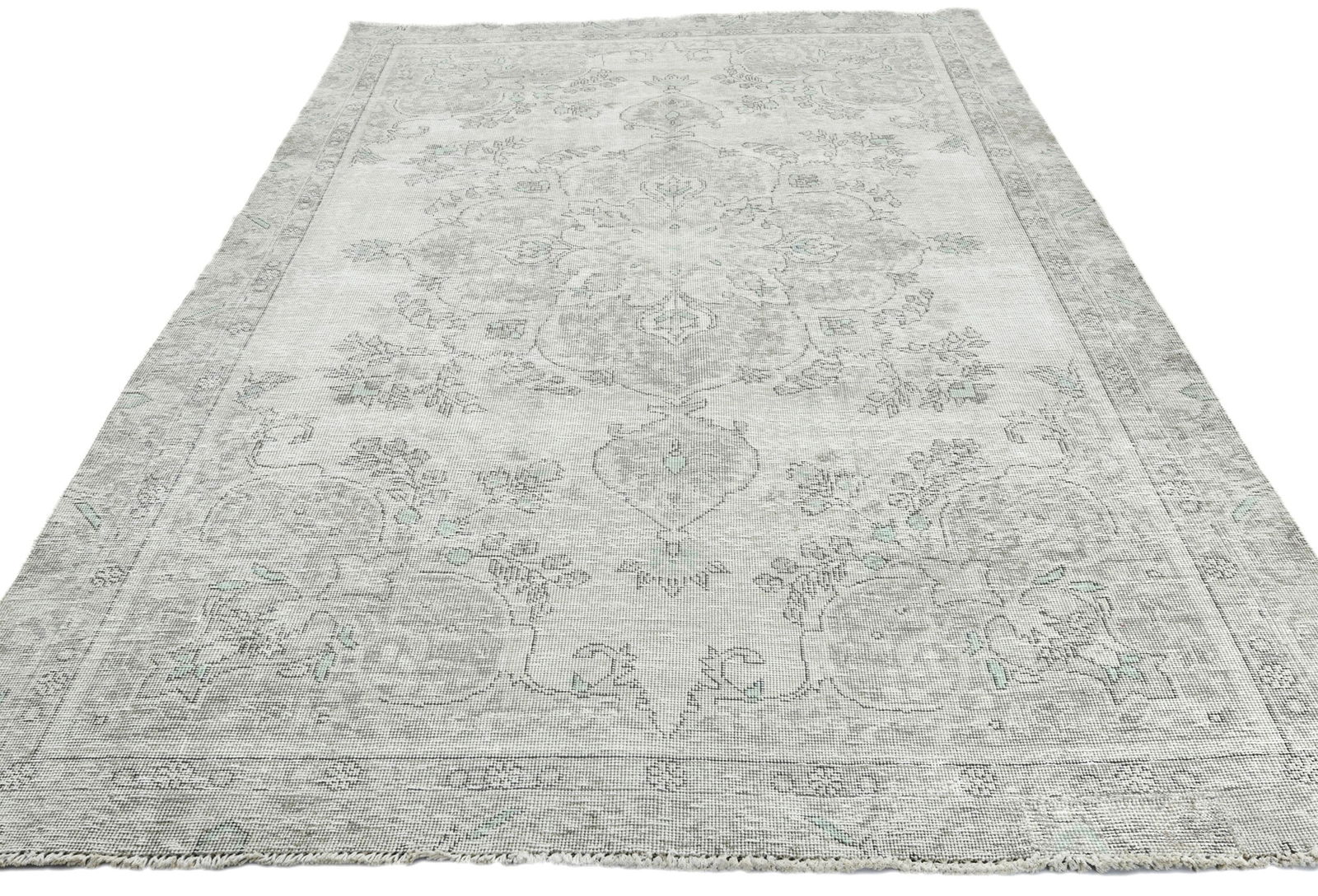 Antique Floral Traditional 6X9 Distressed Vintage Oriental Rug - 9