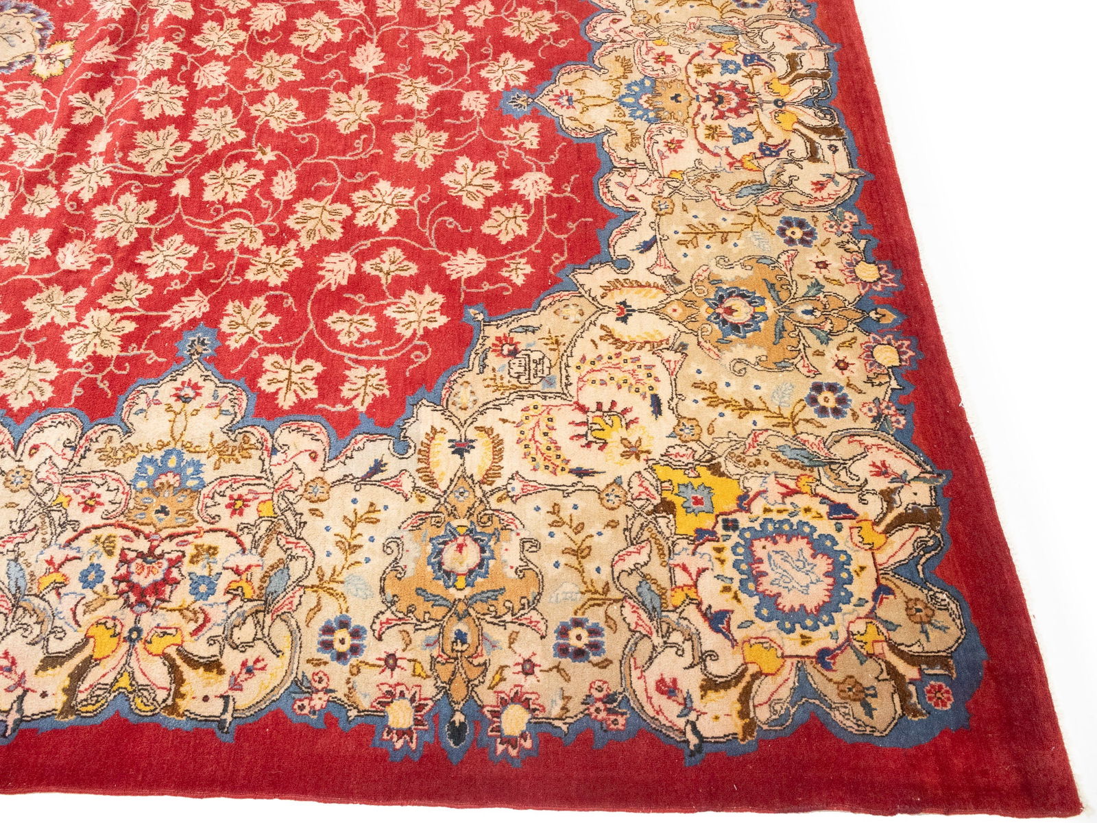 Semi Antique Red Traditional 10'6X14 Kashan Persian Rug - 8