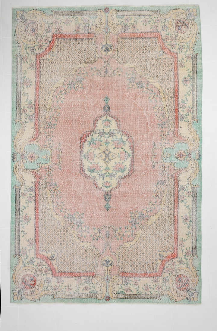 6'6'' x 10'2'' Handmade Vintage Wool Rug - 4679 (1 of 20)