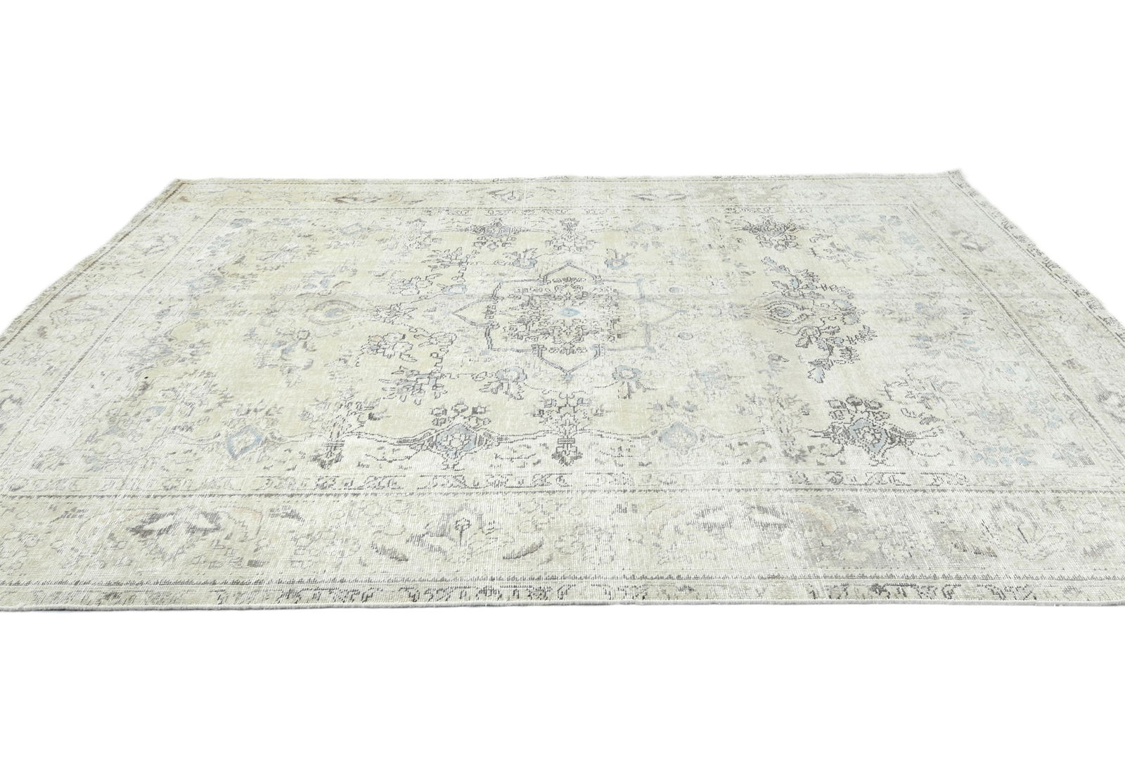 Antique Floral Traditional 6'8X9'3 Distressed Vintage Oriental Rug - 4