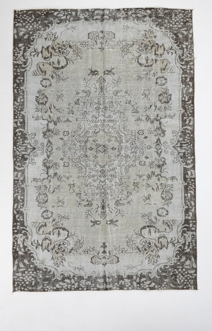 5'6'' x 8'6'' Handmade Vintage Wool Rug - 3463 (1 of 17)