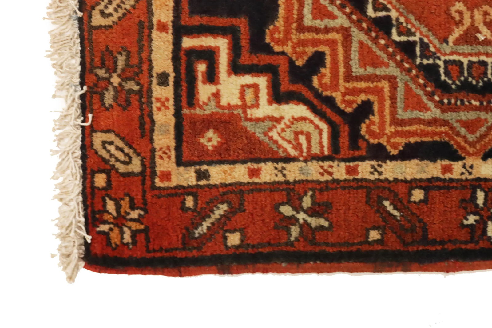 Vintage Tribal Orange 2'2X3'6 Karajeh Persian Rug - 9