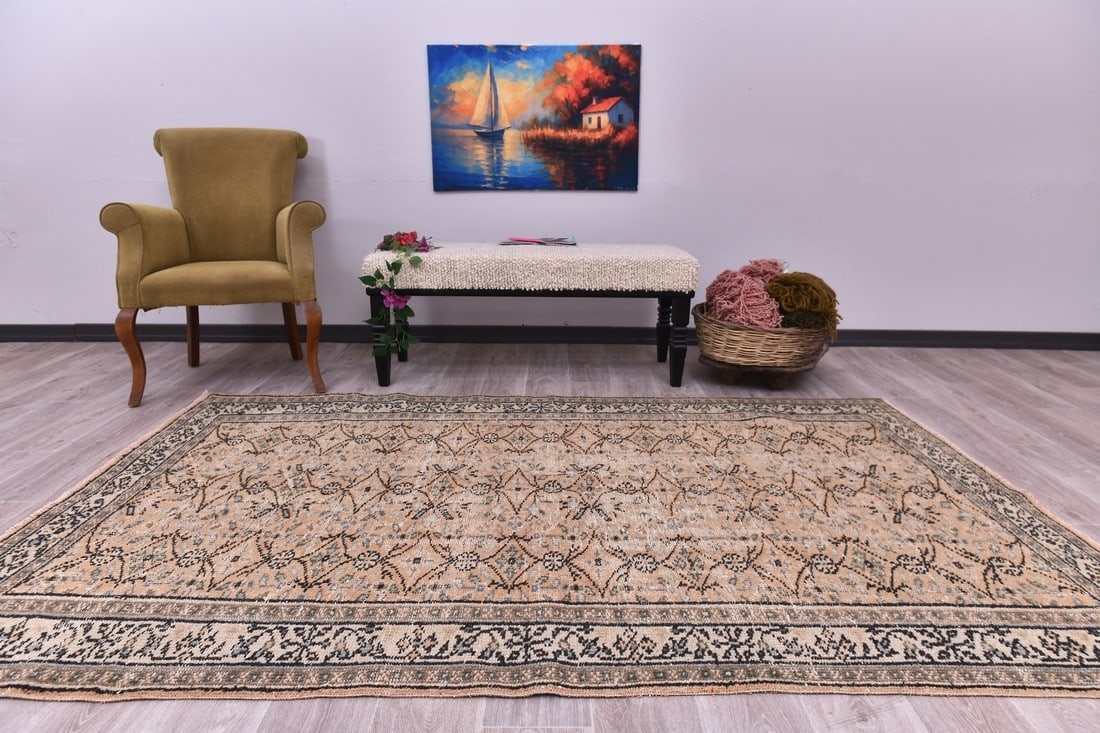 5'1'' x 7'11'' Turkish Vintage Runner Rug - 244419 (1 of 13)