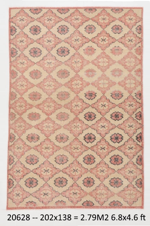 4'6'' x 6'7'' Vintage Wool Runner Rug - 20628 (1 of 18)