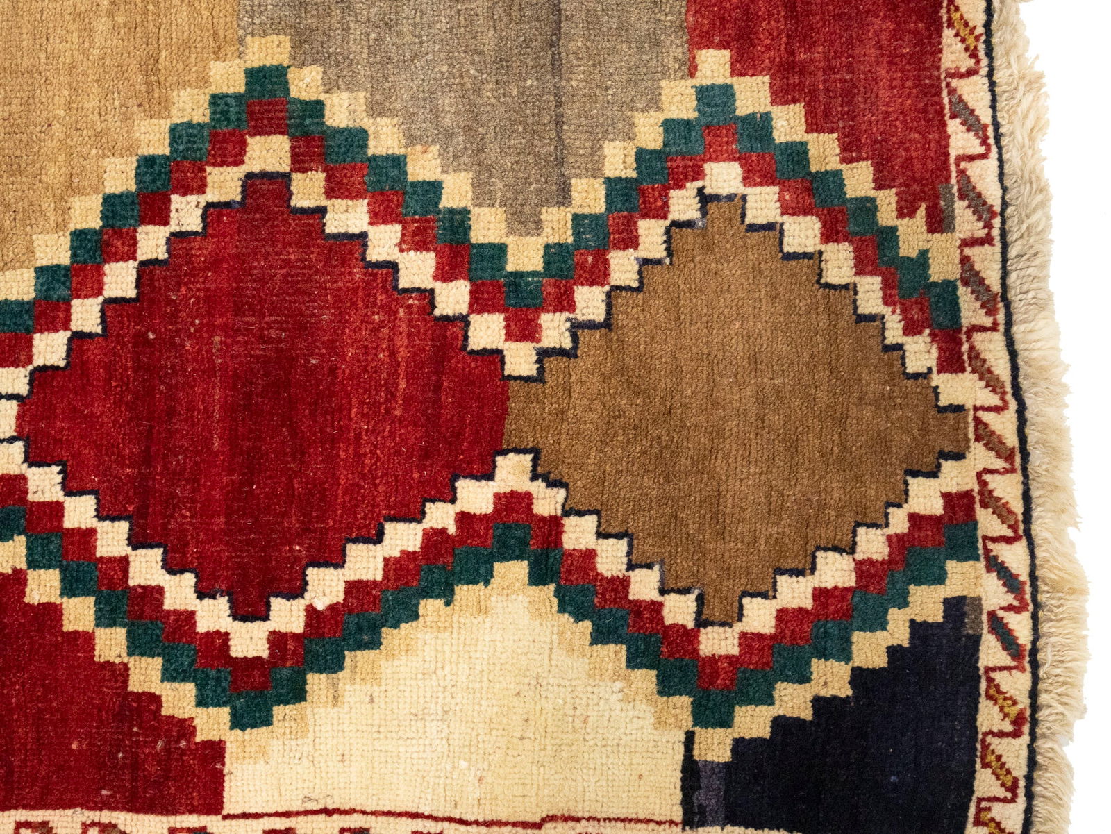 Vintage Multicolored Tribal Geometric 2X5 Gabbeh Persian Rug - 9