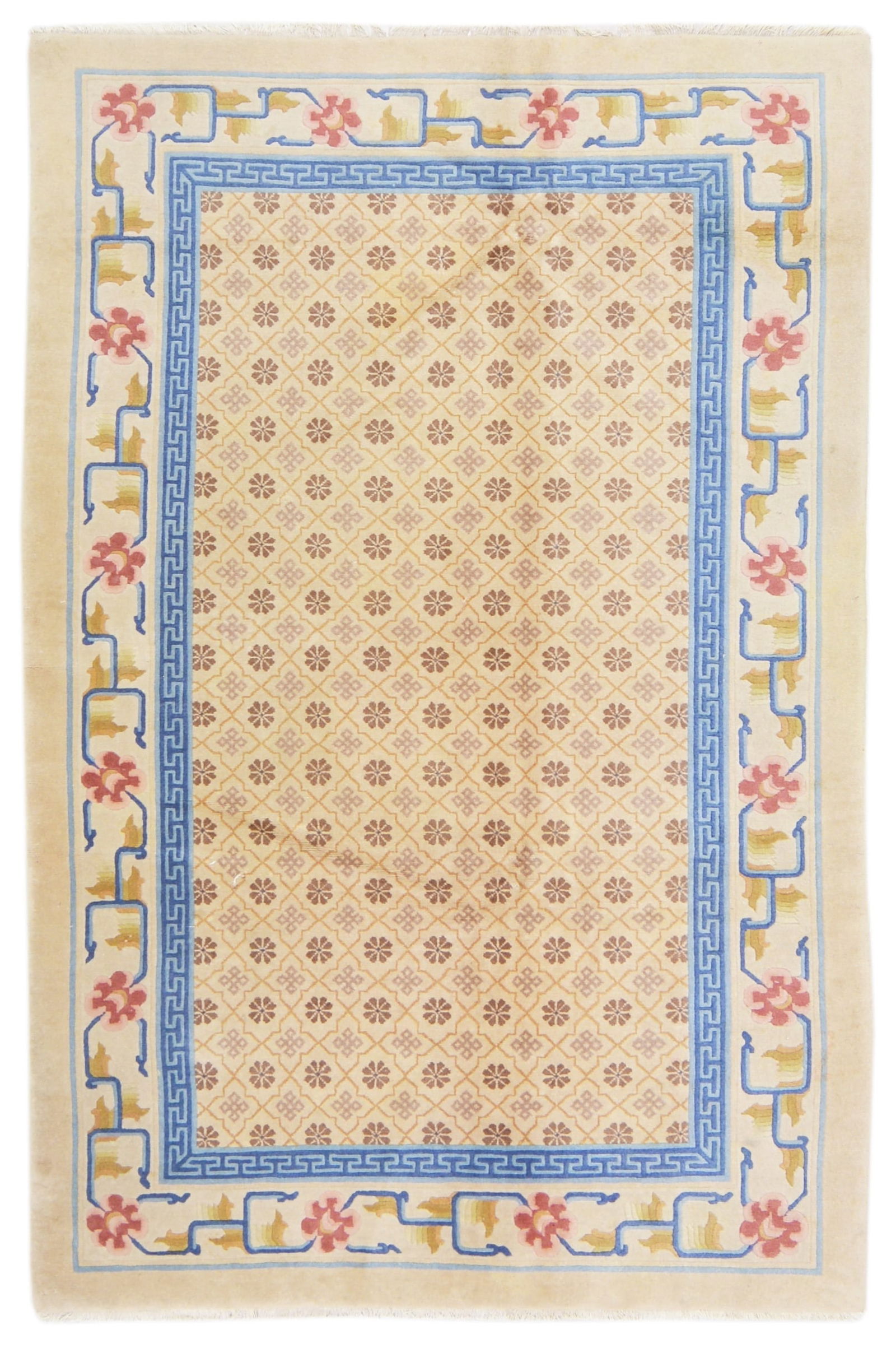 HAND KNOTTED WOOL ANTIQUES RUG (1 of 6)