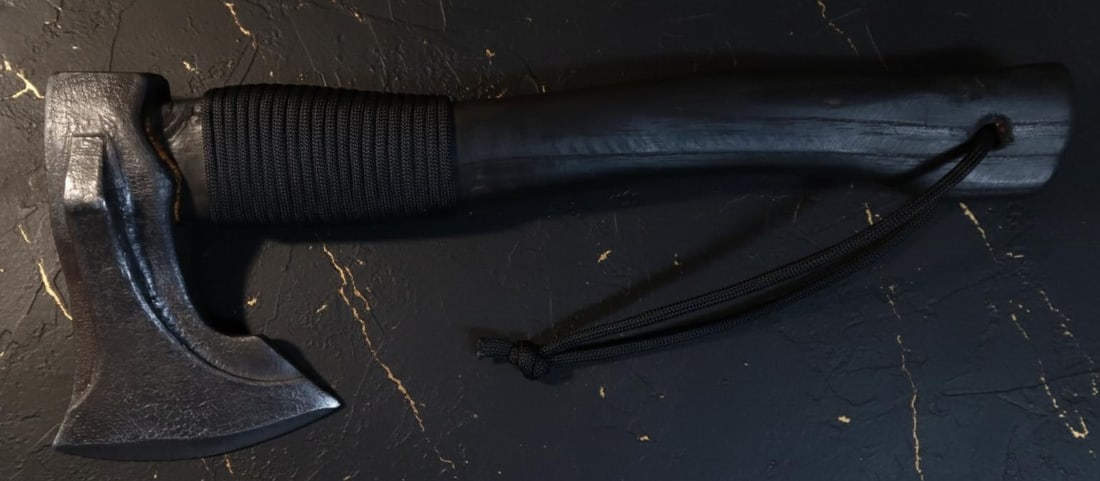 Carbon Steel Survival Axe 14 Inch with Hardwood Handle for Camping & Hunting: Title:Carbon Steel Survival Axe 14 Inch with Hardwood Handle for Camping & Hunting Description:This versatile axe is a reliable tool designed for outdoor activities such as camping, hunting, and survi