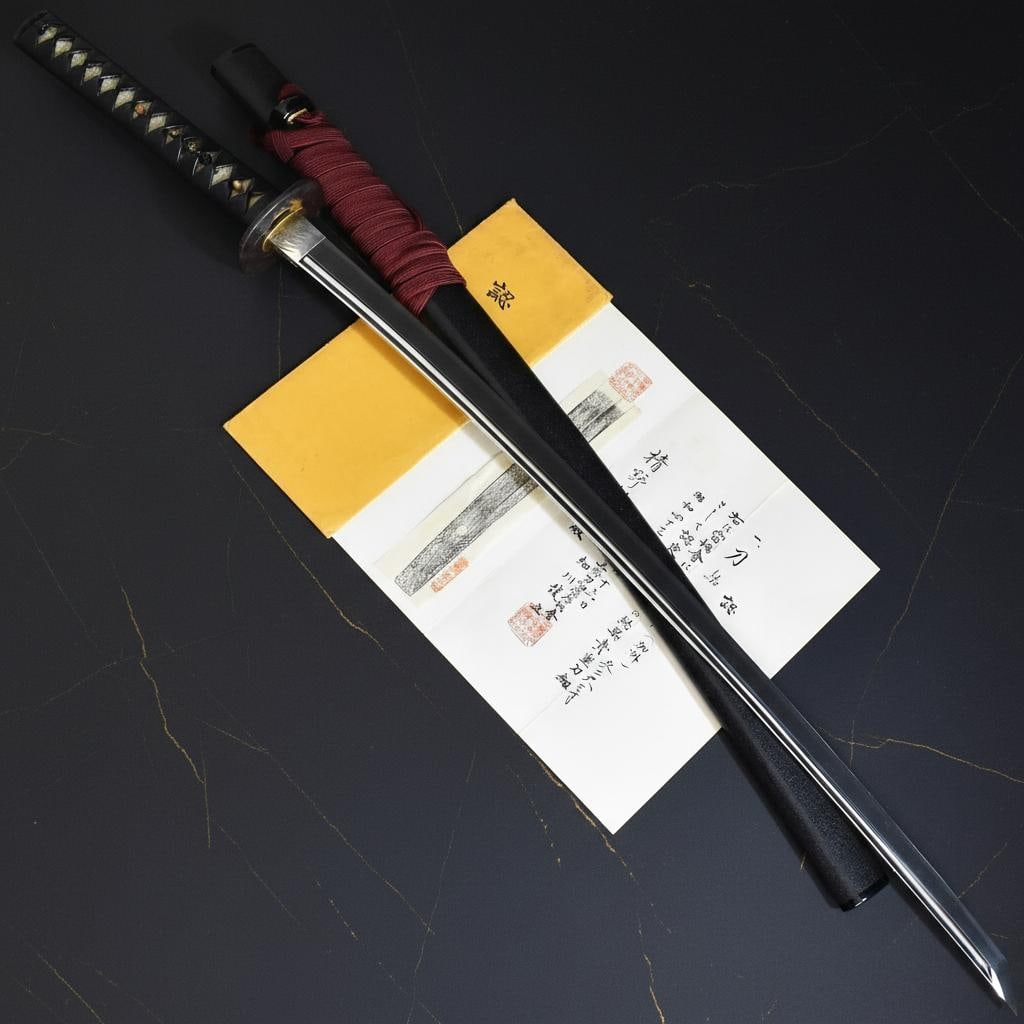 Signed Muromachi Era Katana by Yukimitsu ?? Antique Japanese Sword with NBTHK Paper: Title:Signed Muromachi Era Katana by Yukimitsu ?? Antique Japanese Sword with NBTHK PaperDescription:This is an authentic antique Japanese Nihonto, a katana forged during the Muromachi period. The