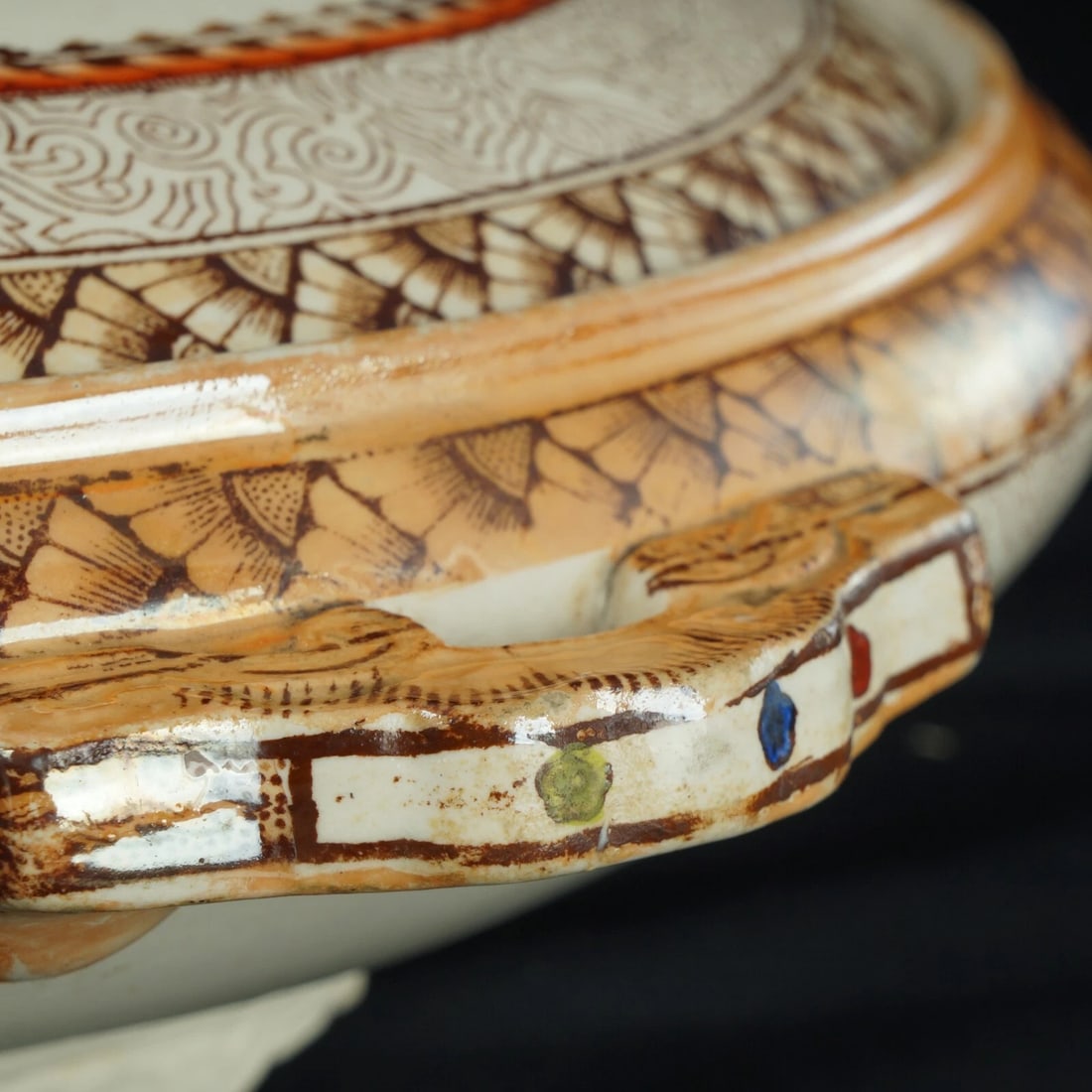 English Covered Serving Dish c 1870 - 6