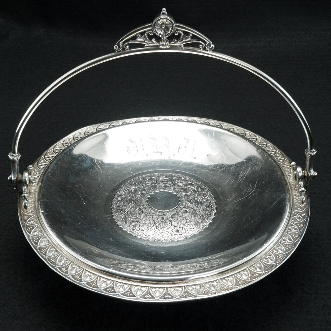 19th C James Tufts Silver Plate Cake Basket (1 of 9)