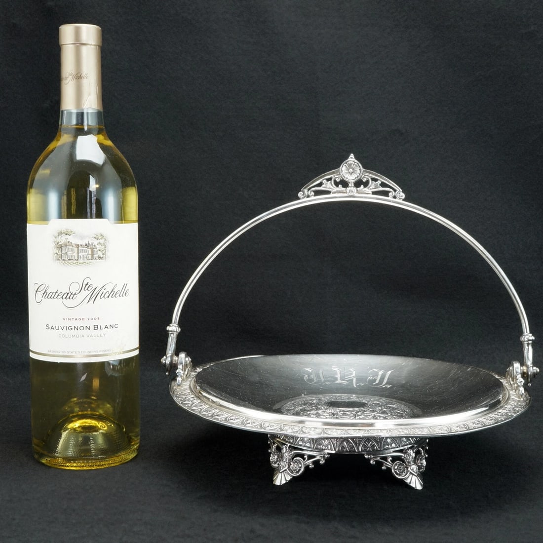 19th C James Tufts Silver Plate Cake Basket - 3