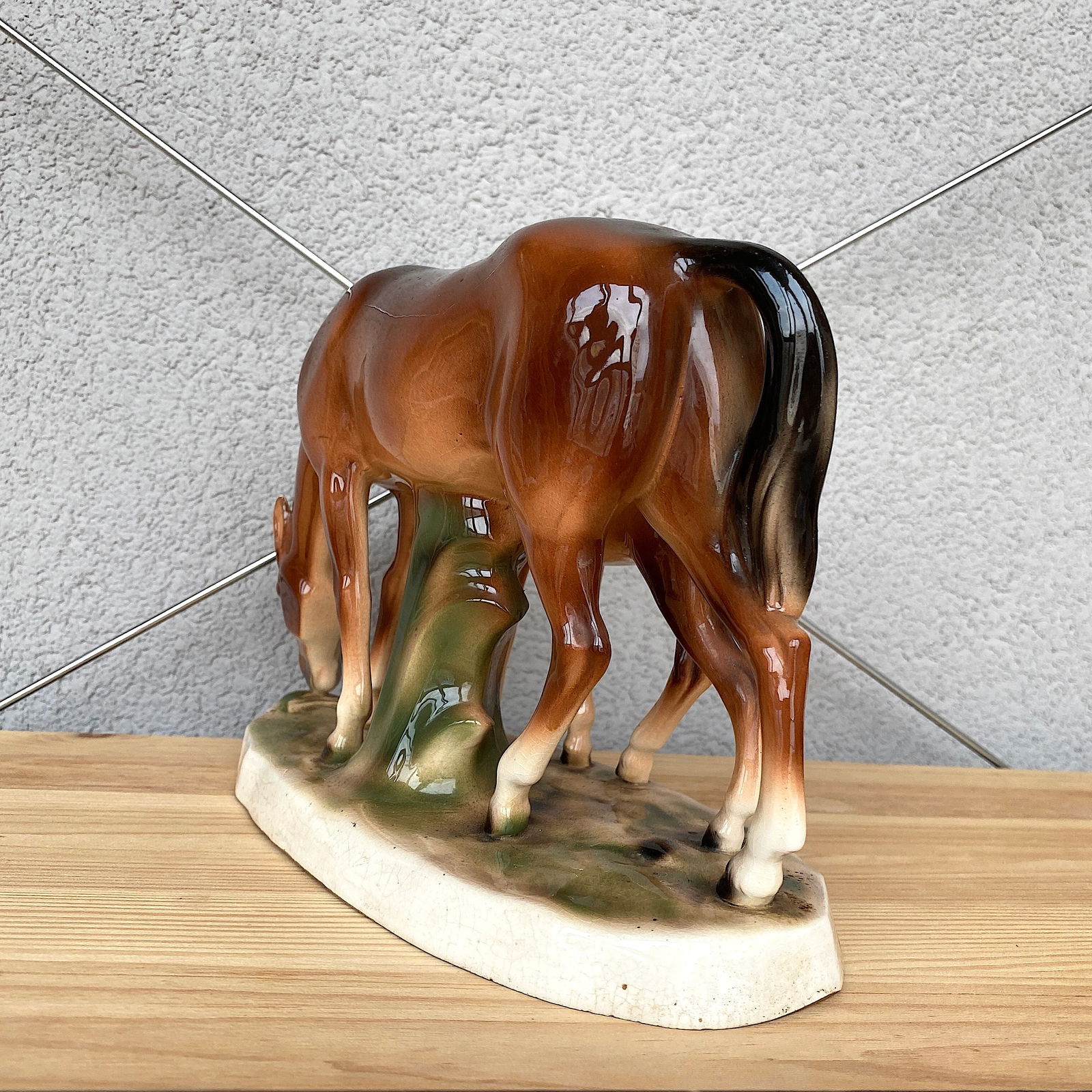 Signed porcelain horses - 4