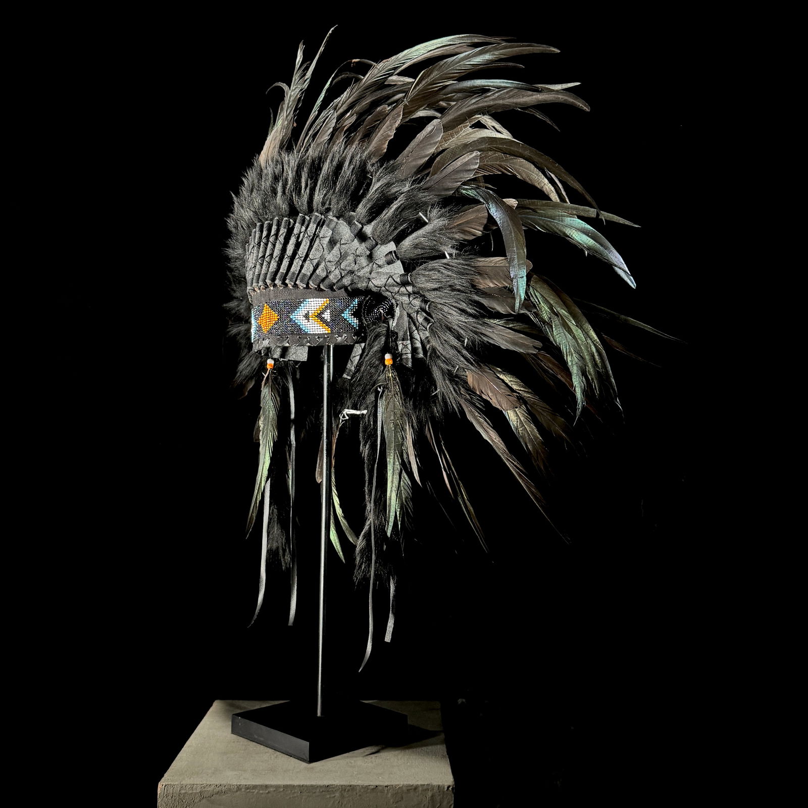 Beautiful remake of an Indian Headdress on a custom stand (1 of 10)