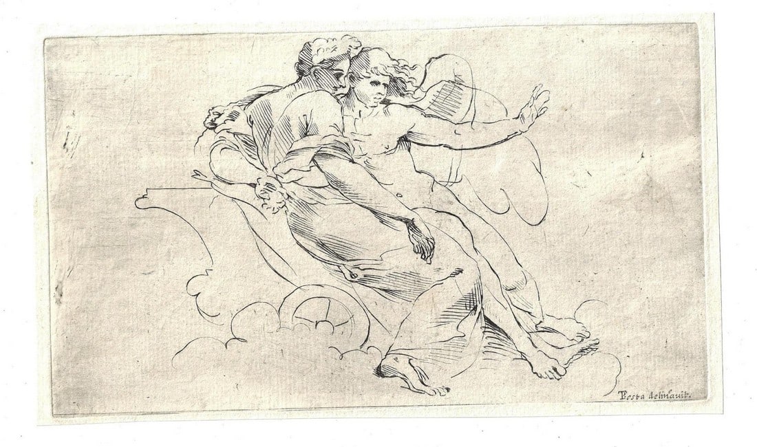 1650 Two Engravings Collignon after Pietro Testa - 2