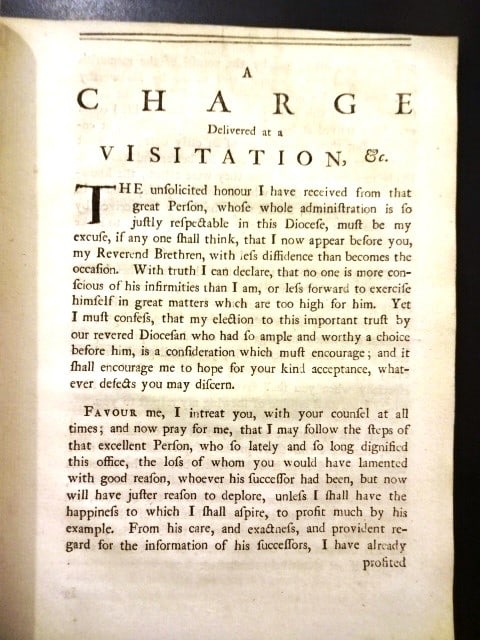 1759 Pamphlet Visitation Arch Deacon Northumberland - 2