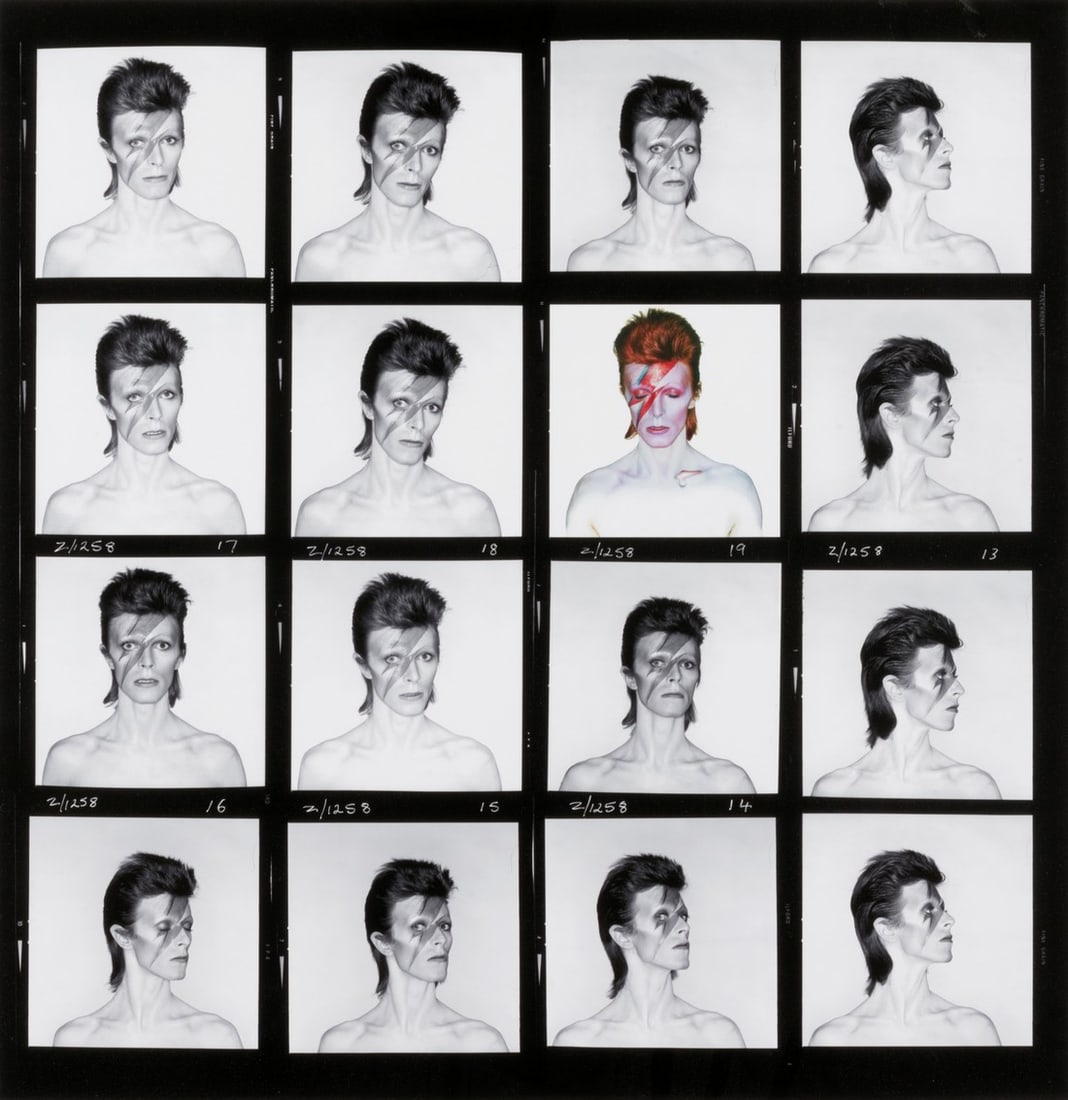 Brian Duffy David Bowie contact sheet print (1 of 1)