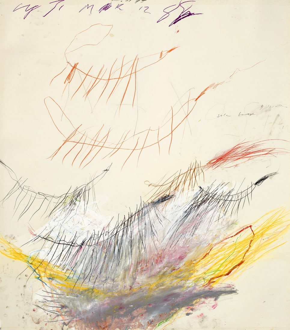 CY Twombly Untitled Print: Title: CY Twombly Untitled Print Description: CY Twombly Untitled Print measuring at 43x36 inches Dimensions: 43x36" Reserve: $70.00 Shipping:Domestic: Flat-rate of $35.00 to anywhere within the
