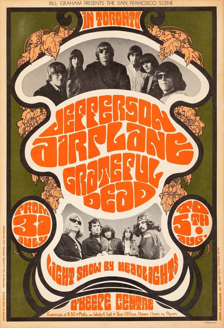 Grateful Dead Jefferson Airplane Concert Poster (1 of 1)