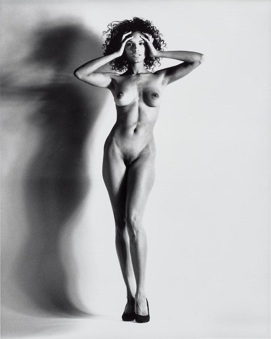 Helmut Newton Raquel Print: Title: Helmut Newton Raquel Print Description: Helmut Newton Raquel Print mounted to board measuring at 14.75x18.25 inches Dimensions: 14.75x18.25" Reserve: $60.00 Shipping:Domestic: Flat-rate of