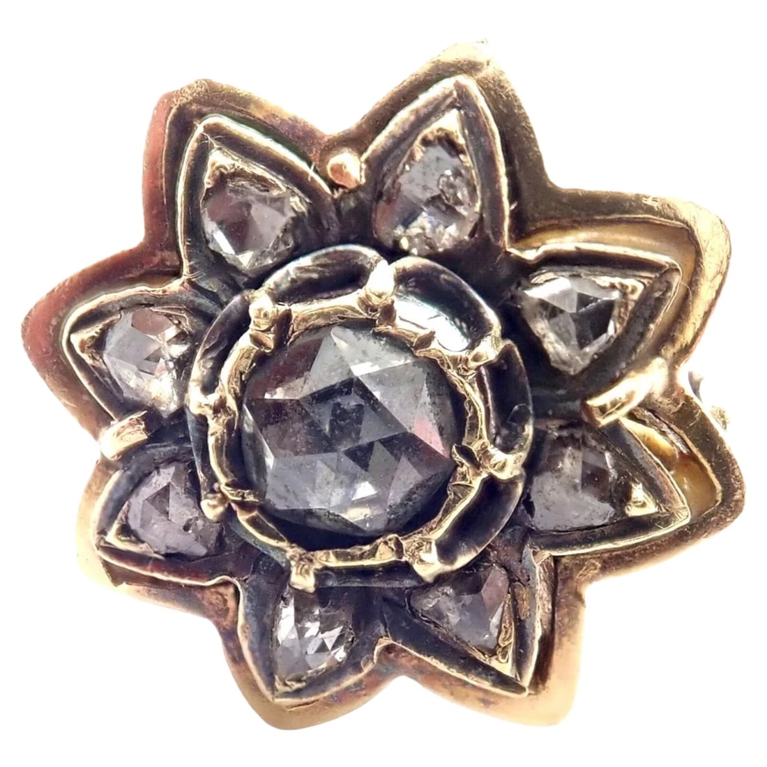 Authentic! Karl Faberge 18k Yellow Gold Diamond Ring (1 of 9)