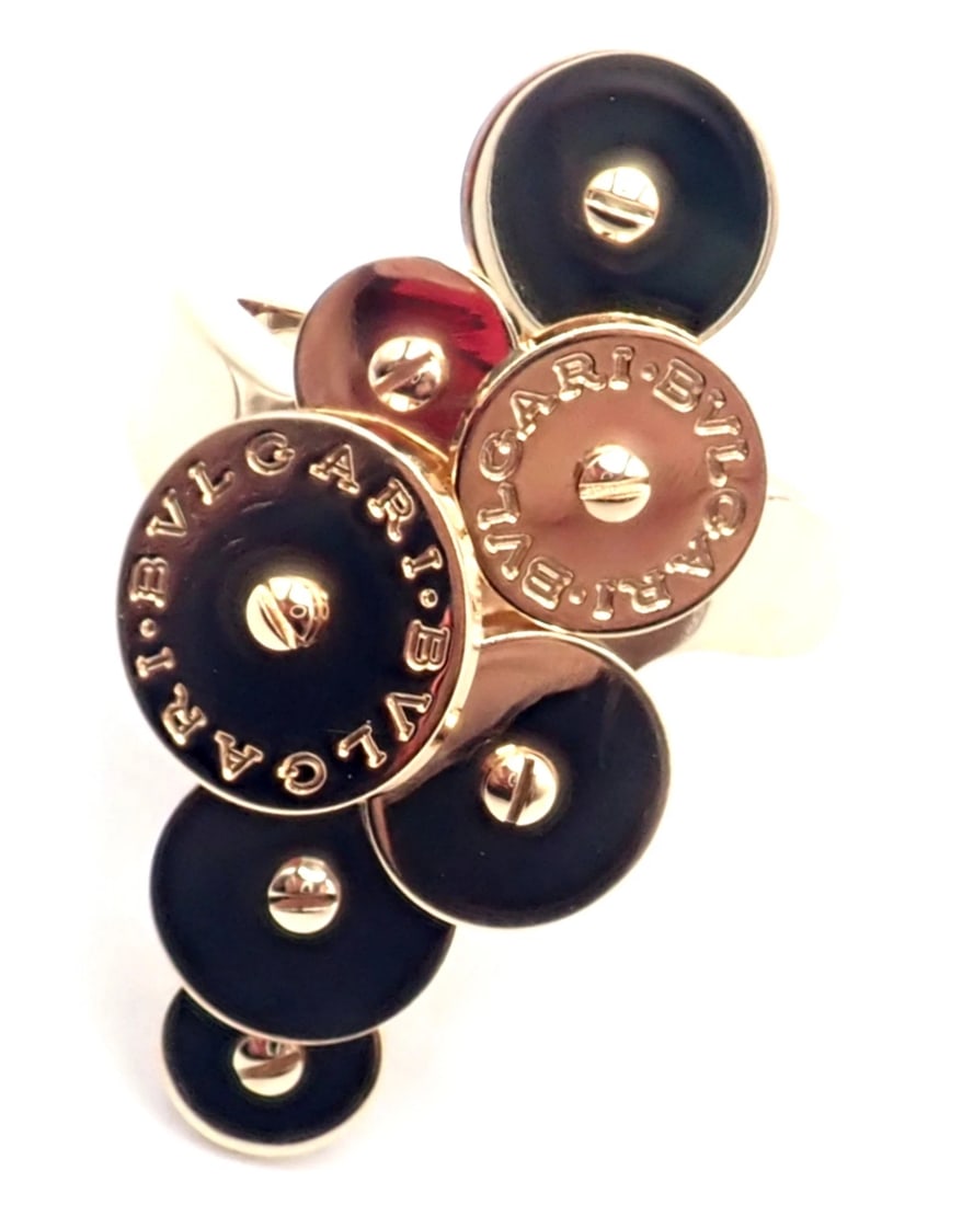 Authentic! Bvlgari Bulgari Cicladi 18k Yellow Gold Large Ring: Authentic! Bvlgari Bulgari Cicladi 18k Yellow Gold Large Ring About This Piece: About BVLGARI: The jewelry created by the Bvlgari - Italian firm, which was founded by the Bvlgari family in the late 19