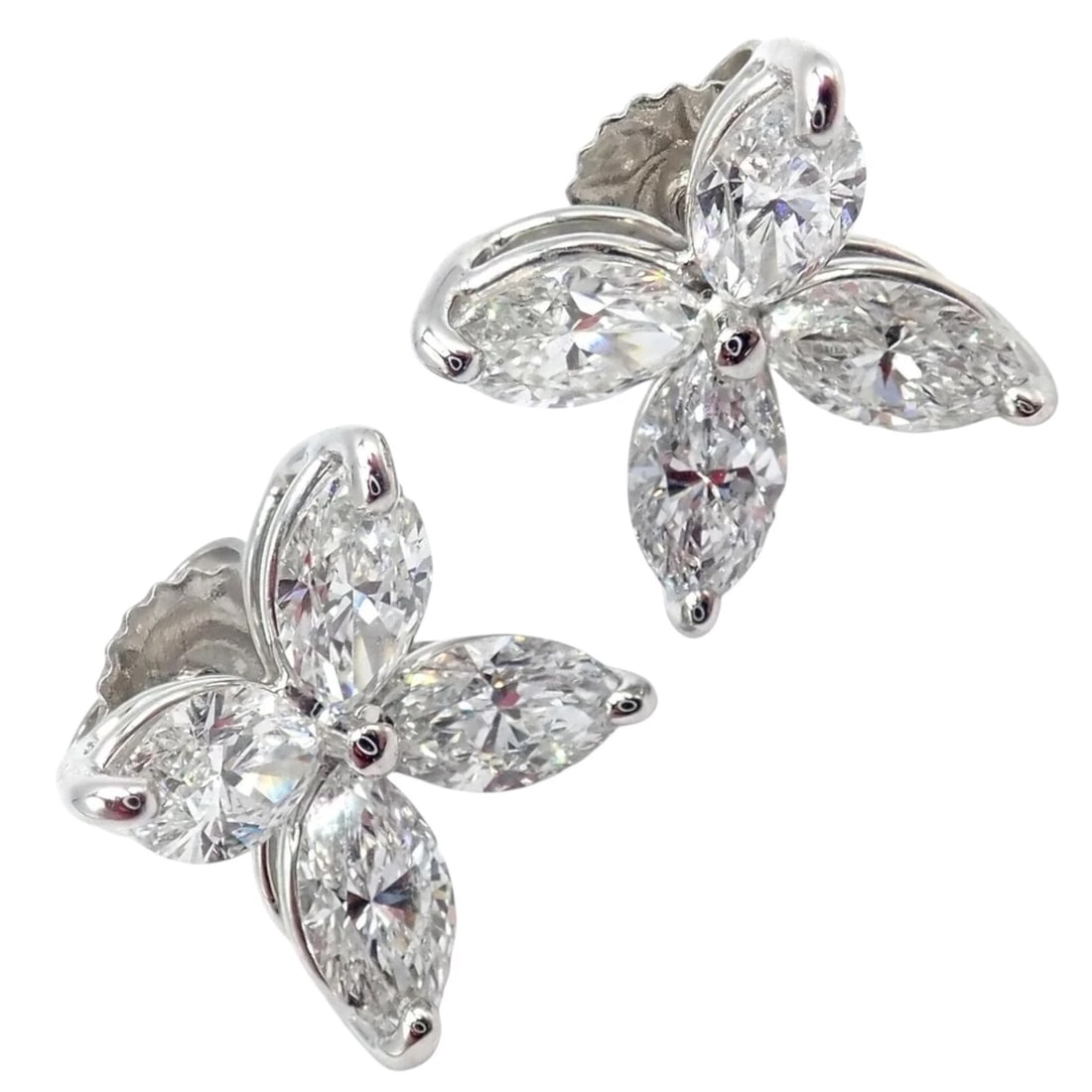 Authentic! Tiffany & Co Platinum Victoria Marquise Cut Diamond Large Earrings: Authentic! Tiffany & Co Platinum Victoria Marquise Cut Diamond Large Earrings About This Piece: The Tiffany & Co. Platinum Victoria Marquise Cut Diamond Large Earrings showcase timeless elegance. Craf