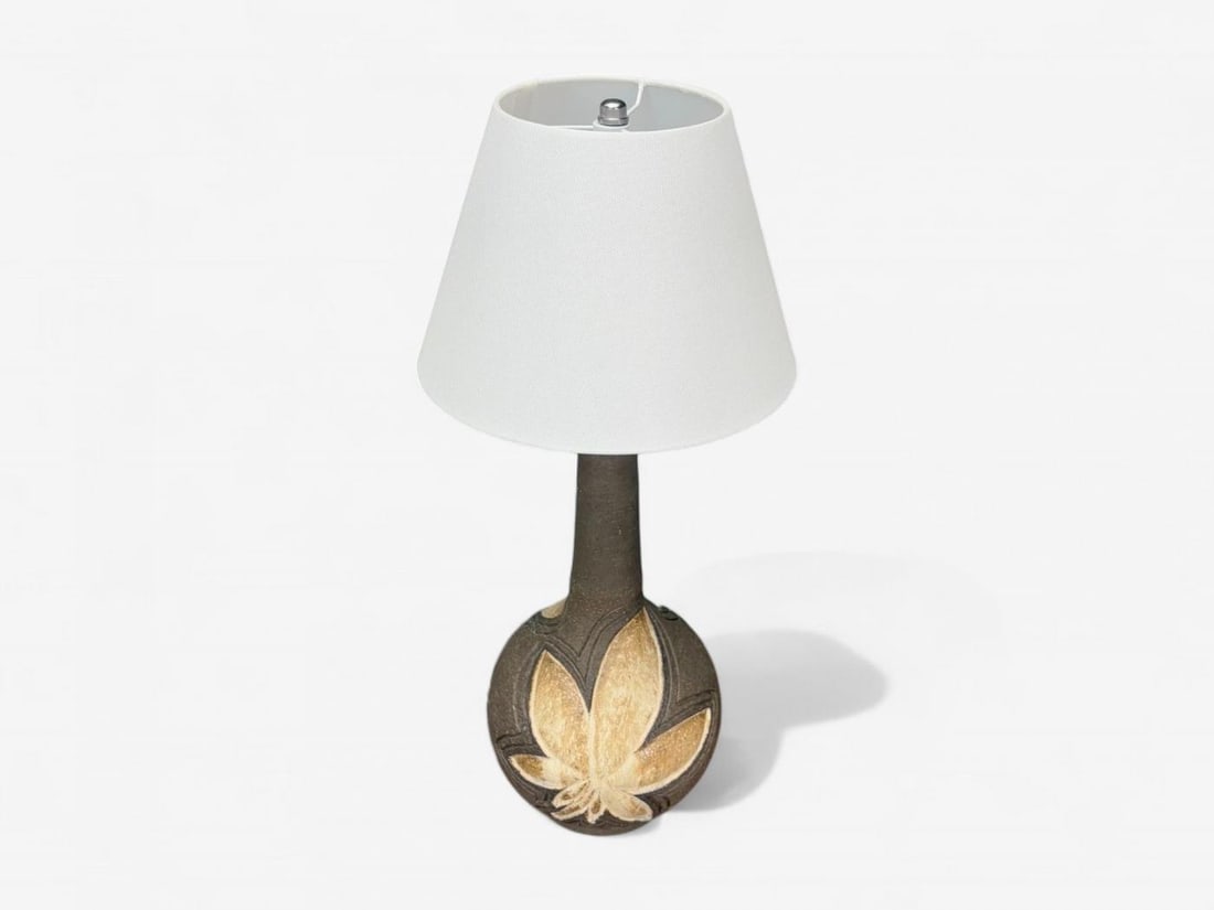Løvemose Keramik, Brown Stoneware, Table Lamp, Denmark, 1960s - 4