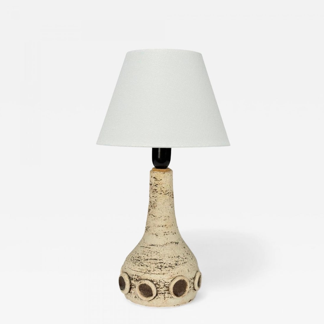 Danish Modern, Crackle Stoneware, Table Lamp, Denmark, 1970s (1 of 7)