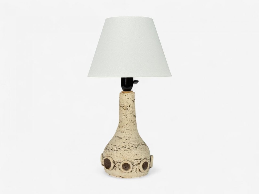 Danish Modern, Crackle Stoneware, Table Lamp, Denmark, 1970s - 3