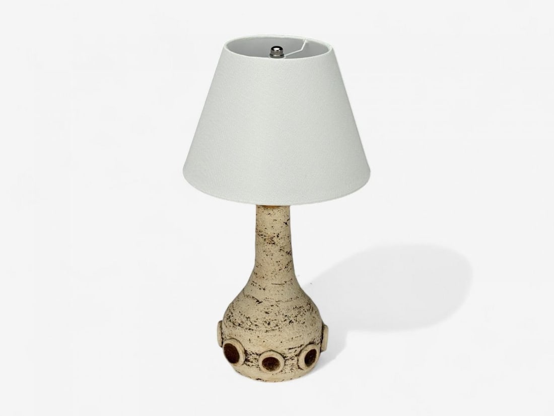 Danish Modern, Crackle Stoneware, Table Lamp, Denmark, 1970s - 4