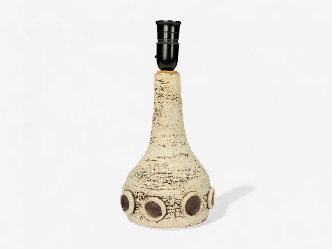 Danish Modern, Crackle Stoneware, Table Lamp, Denmark, 1970s - 5