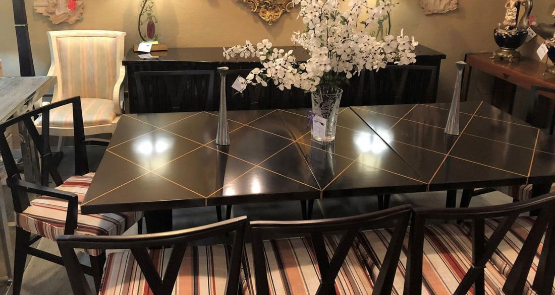 Set of Ten Tommi Parzinger Attributed Dining Room Chairs - 10